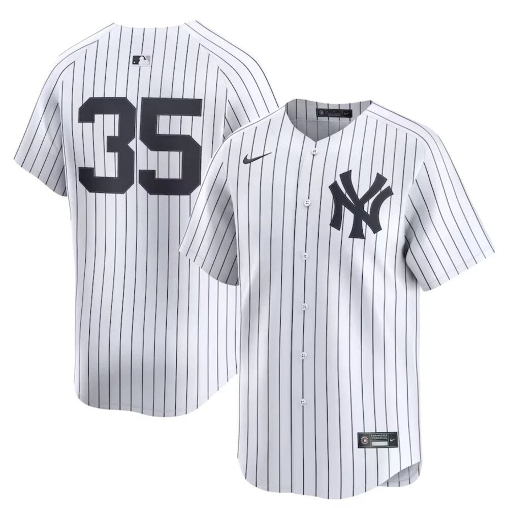 New York Yankees MLB Nike Men Limited Home Jersey # 35 / White / Size M